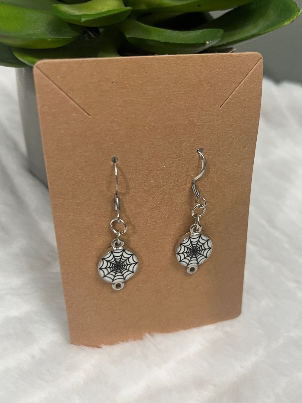 Spider Web Halloween Dangle Earrings Spooky Goth Jewelry Spiderweb dark fairy